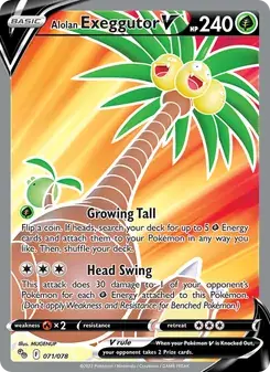 Alolan Exeggutor V 071/78 Pokémon GO Pokémon card