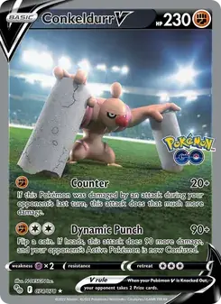 Conkeldurr V 074/78 Pokémon GO Pokémon card