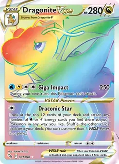 Dragonite VSTAR 081/78 Pokémon GO Pokémon card