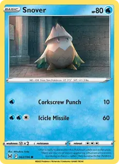 Snover 042/196 Lost Origin Pokémon card