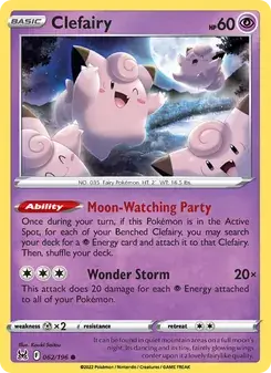 Clefairy 062/196 Lost Origin Pokémon card