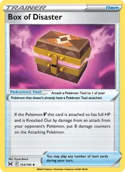 Box of Disaster 154/196 Lost Origin Pokémon card