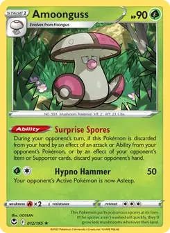 Amoonguss 012/195 Silver Tempest Pokémon card