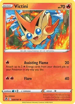 Victini 023/195 Silver Tempest Pokémon card