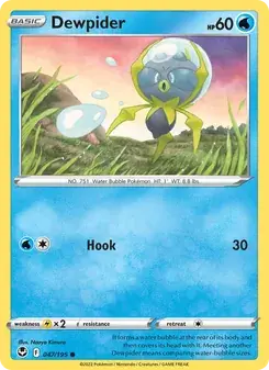 Dewpider 047/195 Silver Tempest Pokémon card