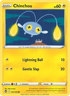 Chinchou 051/195 Silver Tempest Pokémon card