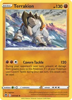Terrakion 097/195 Silver Tempest Pokémon card