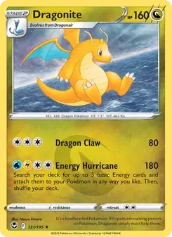 Dragonite 131/195 Silver Tempest Pokémon card