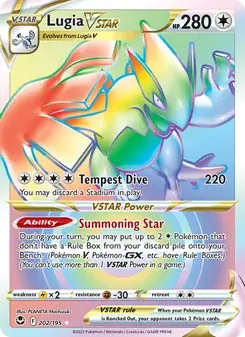 Lugia VSTAR 202/195 Silver Tempest Pokémon card