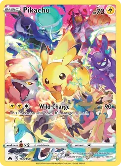 Pikachu 160/159 Crown Zenith Pokémon card