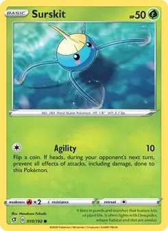 Surskit 10/192 Rebel Clash Pokémon card