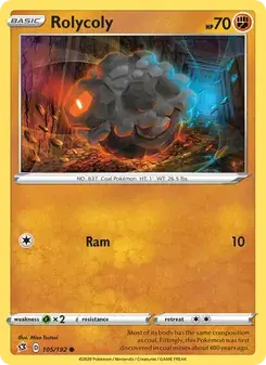 Rolycoly 105/192 Rebel Clash Pokémon card