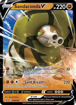 Sandaconda V 108/192 Rebel Clash Pokémon card
