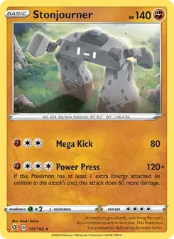 Stonjourner 111/192 Rebel Clash Pokémon card