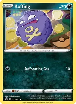 Koffing 112/192 Rebel Clash Pokémon card