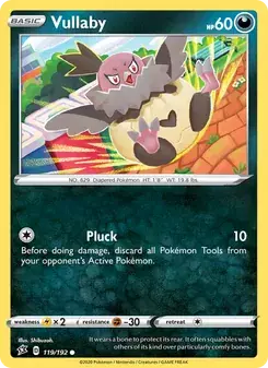 Vullaby 119/192 Rebel Clash Pokémon card
