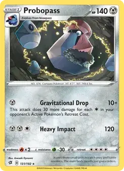 Probopass 131/192 Rebel Clash Pokémon card