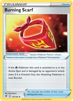 Burning Scarf 155/192 Rebel Clash Pokémon card