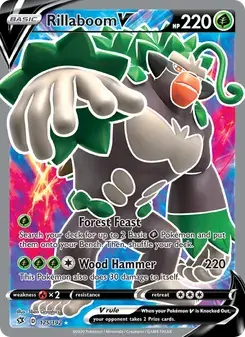 Rillaboom V 175/192 Rebel Clash Pokémon card