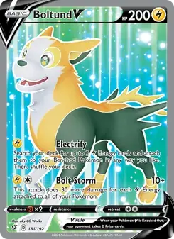 Boltund V 181/192 Rebel Clash Pokémon card