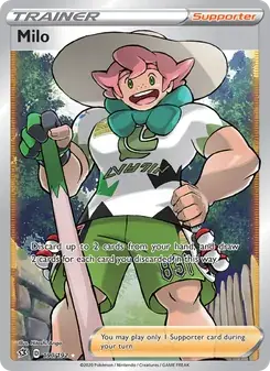 Milo 190/192 Rebel Clash Pokémon card
