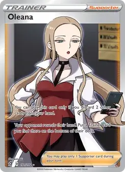 Oleana 191/192 Rebel Clash Pokémon card
