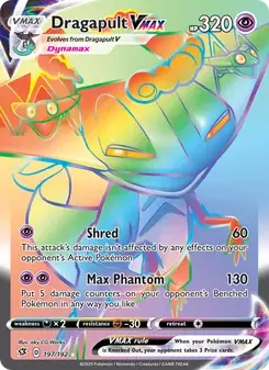 Dragapult VMAX 197/192 Rebel Clash Pokémon card
