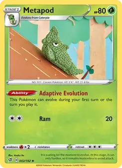 Metapod 2/192 Rebel Clash Pokémon card