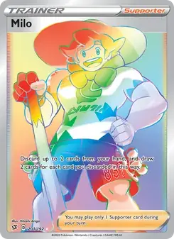 Milo 201/192 Rebel Clash Pokémon card
