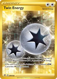Twin Energy 209/192 Rebel Clash Pokémon card