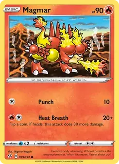 Magmar 29/192 Rebel Clash Pokémon card