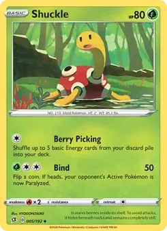 Shuckle 5/192 Rebel Clash Pokémon card