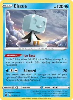 Eiscue 54/192 Rebel Clash Pokémon card