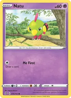 Natu 76/192 Rebel Clash Pokémon card