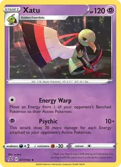 Xatu 77/192 Rebel Clash Pokémon card