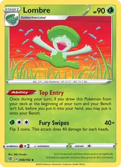 Lombre 8/192 Rebel Clash Pokémon card