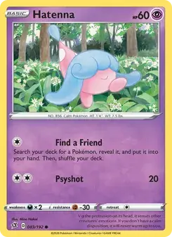 Hatenna 83/192 Rebel Clash Pokémon card