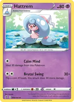 Hattrem 84/192 Rebel Clash Pokémon card