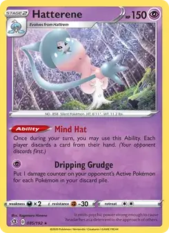 Hatterene 85/192 Rebel Clash Pokémon card