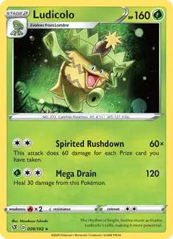 Ludicolo 9/192 Rebel Clash Pokémon card