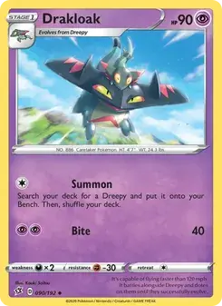 Drakloak 90/192 Rebel Clash Pokémon card