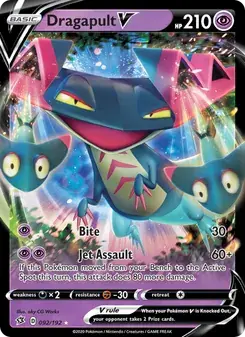 Dragapult V 92/192 Rebel Clash Pokémon card