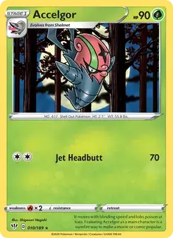 Accelgor 10/189 Darkness Ablaze Pokémon card