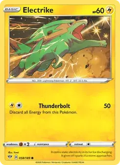 Electrike 58/189 Darkness Ablaze Pokémon card