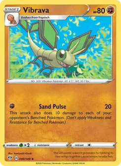 Vibrava 90/189 Darkness Ablaze Pokémon card