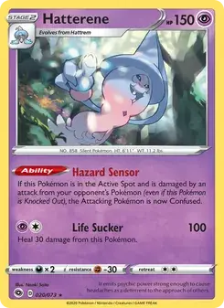 Hatterene 20/73 Champion's Path Pokémon card