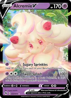 Alcremie V 22/73 Champion's Path Pokémon card