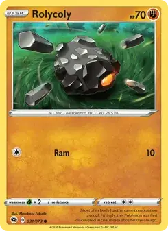 Rolycoly 31/73 Champion's Path Pokémon card