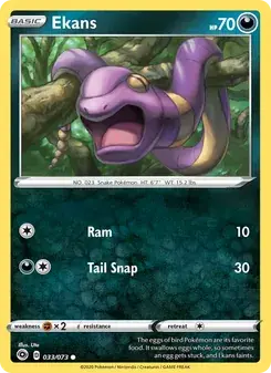 Ekans 33/73 Champion's Path Pokémon card