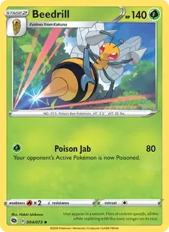 Beedrill 4/73 Champion's Path Pokémon card